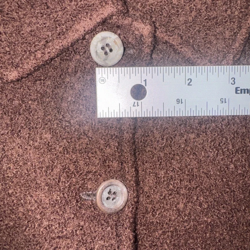 J Crew Vintage 100% Wool peacoat Jacket Size 6 Women's Brown Pockets Y2K #78 - Picture 14 of 16